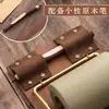 Clip de Portanotas Retro Colgante Rollo de Papel para Notas Desprendible Ins en Blanco Bloc de Notas de Madera Libro de Mensajes en Blanco