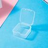 Caixa de Plástico Quadrada PP 4,5cm Caixa para Joias, Miçangas, Pequenos Acessórios, Armazenamento, Caixa para Protetores de Ouvido, Tampa Flip com Gancho, Caixa Vazia