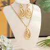 Conjunto de Tres Piezas de Pendientes y Collar con Múltiples Anillos y Forma de Gota de Agua, Moda Creativa de Nicho Transfronteriza Europea y Americana para Mujer, Moderno y Versátil al por Mayor