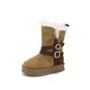 Botas de Neve Femininas com Forro de Lã, Sapatos de Algodão para Neve Infantis Espessos, Novo Modelo de Inverno 2026 para Meninas, Quentes e Resistentes ao Frio para o Nordeste
