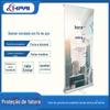 HPAI cross-border venda quente dupla face larga inferior de liga de alumínio aço pé de aço outdoor ground push vertical display stand Yi Labao