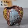 Maceta Pequeña de Cerámica Pintada a Mano para Suculentas Tamaño Pequeño Creativa Mini Personalidad Maceta para Plántulas de Suculentas Cerámica Gruesa Transpirable Maceta para Pulgar