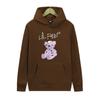 Moda Europeia e Americana novo suéter com capuz de urso street lil Peep com forro de fleece suéter de inverno para casal