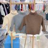 [Stock Listo] Suéter de Cuello Alto para Niños Otoño e Invierno 2025 Nuevo Estilo Kidsren Niños y Niñas Invierno Todo en Uno Terciopelo Tejido