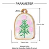 Pendente de Aço Inoxidável Flor Gota de Óleo Europeia Caracol DIY Colar Gato Cupido Feminino Pingente de Joia de Aço Titânio