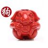 Cinnabar Rojo Estéreo Tallado Disperso Cuentas Zodiaco Doce Camiseta Cuentas Redondas DIY Pulsera Hecha a Mano Agujero Pasante Tres-Seis Accesorios