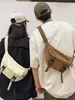 Nueva bolsa de pecho personalizable con cerradura para hombres y mujeres, bolsa pequeña de hombro de lona casual deportiva, mochila de un solo hombro moderna y genial para ciclismo al aire libre