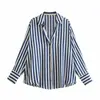 Ropa Femenina Estilo Europeo y Americano, Nueva Moda de Primavera Versátil Multicolor Textura de Satén de Seda Caída Camisa Top de Manga Larga de un Solo Botón