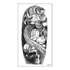 Novo pequeno braço inteiro tatuagem adesivo meio braço lobo cabeça caveira cor impermeável proteção ambiental tatuagem adesivo cross-border set tattoo