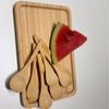 Suministradas directamente por el fabricante, Cucharas Pequeñas de Bambú para Niños con Mangos Largos, Resistentes a Altas Temperaturas, Cucharas de Bambú Antideslizantes y Resistentes al Aceite