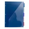 Calça PP com Bolso de Aba Colorida Inserto de Classificação de Índice Transparente Etiqueta Inserível Divisória de Folha Solta Bolsa de Arquivo Colorida de Três Furos