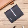 Nova Carteira Curta Masculina 2024 Estilo Coreano Horizontal Carteira com Fita Estampada em Contraste Carteira Fashion para Estudante Masculino