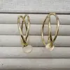 Molino de Viento Giratorio, Pendientes Grandes de Cruz Giratoria, Círculo Grande Exagerado, Pinza de Oreja de Disco para Bobina de Mosquitos, Pendientes sin Perforar