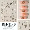 Desenho Animado Fofo Menina Coração Estrela Coração Laço Adesivos de Unha Crianças DIY Impermeável Adesivos de Manicure Enfeites Adesivos