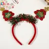 Diadema Navideña Transfronteriza Qiyue Diadema con Astas de Reno Decoraciones Navideñas Hebilla de Plástico para la Cabeza de Niños Decoración de Fiesta