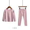 Ropa Interior Infantil Sin Costuras Traje de Polar Otoño e Invierno Pijama para Bebé de Niño y Niña Ropa y Pantalones Cálidos de Otoño