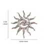 Broche Colgante de Estrella de Ocho Puntas Sol de Acero Inoxidable Clásico Retro, Accesorio de Insignia de Broche de Nuevo Estilo de Nicho de Alta Gama