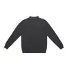 Suéter de Punto Suave Cómodo Simple Ajuste Limpio Estilo Unf Old Money Cuello Semialto Capa Base Cálida para Otoño e Invierno Unisex