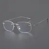 Rose Story Mismo Estilo Montura de Gafas de Prescripción Unisex Sin Marco de Titanio Puro Ultraligero con un Toque de Lujo de Alta Gama, Alambre Dorado Xw1817
