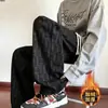 Pantalones de forro polar para hombre, estilo primavera y otoño, pantalones anchos rectos holgados, pantalones casuales finos de verano para hombre estilo americano