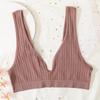 Ropa Base de Sujetador Cruzado Estilo Francés Escote en V Profundo Talla Grande para Mujer Sexy Deportes Yoga Envoltura de Pecho Espalda sin Costuras Ropa Interior para Dormir