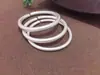 Plata de Ley 999 Pie de Plata Abierto Hueco Pulido Plata Pulsera Cerrada Pulsera Gruesa y Rugosa para Mujer Celebridad de Internet Pulida