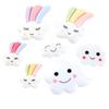Nubes Arcoíris Smiley Accesorios para el Cabello DIY Horquilla Accesorios de Resina DIY Crema Pegamento Accesorios para la Funda del Teléfono Pegatina para el Refrigerador Parche