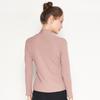 Huaye Otoño Nuevo Camiseta Básica de Seda con Cuello en V para Mujer Camiseta de Manga Larga de Punto de Seda de Morera Color Sólido Suéter Top para Mujer