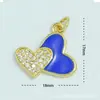 Ventas Directas de Fábrica, Venta al por Mayor de Artículos en Stock, Chapado en Oro Real Microincrustado de Cobre 18K, Colgante en Forma de Corazón Chapado en Oro