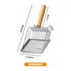 Nueva pala multiusos para arena de gato de metal con malla fina, adecuada para arena mineral, de tofu y otros tipos de arena para gatos, hecha de acero inoxidable