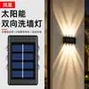 Novas Luzes Solares para Decoração de Parede Externa, Iluminação de Muro de Cerca, Nova Atmosfera de Iluminação para Cima e para Baixo Luzes Solares
