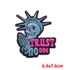 Parche Bordado de Calavera Punk con Respaldo Adhesivo, Parche de Cinta Estilo Europeo y Americano, Parche de Cabeza de Fantasma Popular de Aliexpress para DIY