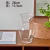 Jarrón Transparente de Vidrio Estilo Francés para Arreglos Florales, Flores Artificiales de Nicho de Alta Gama, Jarrón Hidropónico Estilo Nórdico de Boca Ancha