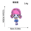Parche de Bordado con Lentejuelas de Toalla de Dibujos Animados, Lindo Parche de Bordado de Chica Versión Q para Ropa Infantil, Parche Decorativo para Bolsos
