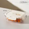 Juego de recipientes de almacenamiento de alimentos de vidrio de borosilicato de alta calidad transfronterizos, recipientes de almacenamiento sellados, resistentes al calor y al frío, recipientes de sellado de alimentos para el hogar