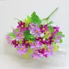 Flor artificial, flor falsa, orquídea saltarina de 28 cabezas, margarita, flor decorativa, flor de seda, flor de plástico, flor de tela, crisantemo de ingeniería para exteriores
