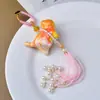 Novo Pingente de Gato com Franja em Laca Degradê Estilo Chinês, Cordão Trançado à Mão para Celular, Acessório de Bolsa Tradicional em Brocado Song
