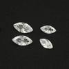 Productos genuinos Grado A Zirconia en forma de hoja Zirconia blanca Agujero único Ojo de caballo Anillo puntiagudo Superficie Piedra desnuda Pendientes puntiagudos de forma especial Accesorios
