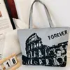 Bolso de Hombro Nuevo Estampado, Bolso de Lona para Mujer de Mano, Bolso Tote Estilo Coreano de Gran Capacidad, Bolso Artístico para Estudiante