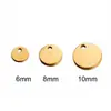 Colgante Pequeño Deslizante de Acero Inoxidable Chapado en Oro Accesorio para Joyería DIY Pieza de Cola Se Puede Marcar Colgante Pequeño de Acero Inoxidable