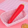 Bolsa para lápices de fruta de plátano de silicona, creativa, con estampado de verduras (zanahoria, guisante), impermeable, gran capacidad, para estudiante