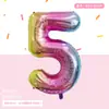 Novo Produto Balões Digitais Versão Americana 16 polegadas Decoração de Cena para Festa de Aniversário Balões de Folha de Alumínio Fabricante Atacado