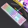 Suministro Directo Transfronterizo Retro Punk Vapor Electrochapado Perilla Luminoso Cableado Teclado Mecánico Plug-In Eje Verde Juego de Computadora