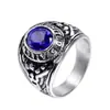 Anillo de Acero Inoxidable Europeo y Americano Águila Diamante Multicolor Acero de Titanio Vintage Privado Americano