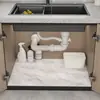 Tapete Drenante para Armário de Armazenamento com Padrão de Mármore, Tapete Drenante de Cozinha, Tapete Absorvente de Água de Terra de Diatomáceas, Secagem Rápida, Antiderrapante, Proteção para Bancada