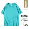 Camiseta de cuello redondo de algodón grueso, personalizada, para cultura corporativa, fiesta de construcción de grupos, uniforme de clase, logotipo impreso, camiseta publicitaria de manga corta