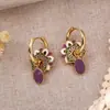 Nuevos Pendientes de Esmalte Estilo Chino con un Toque de Lujo Ligero Vintage de Alta Gama, Pendientes de Aro Pintados Multi-Uso, Diseño de Nicho, Pendientes de Tendencia Nacional