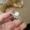 Anillo Nuevo de Perla de Agua Dulce Natural, Anillo Abierto Estrellado para Mujer, Versátil, Regalo de Boda al por Mayor, Joyería Popular