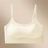 Sujetador sin costuras tipo chaleco con soporte push-up y espalda cruzada, con tirantes ajustables y copas fijas acolchadas para mujer