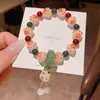 Pulsera de cuentas con sentido de diseño avanzado, pulsera de perlas de lujo ligero de nicho, pulsera de temperamento versátil para mujer, pulsera de celebridad de internet, venta al por mayor de joyería